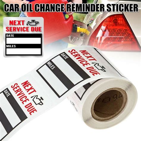 oil change stickers walmart|oil change reminder stickers roll.